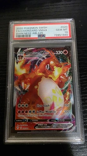2020 Pokémon Darkness Ablaze #020/189 Charizard VMAX Holo PSA 10 GEM MINT