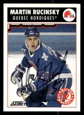 1992 Score Hockey #474 Martin Rucinsky Signed Autograph (no COA)
