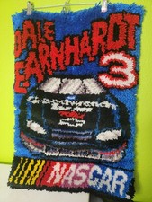 NASCAR Latch Hook Rug Completed Dale Earnhardt 3 Collectible