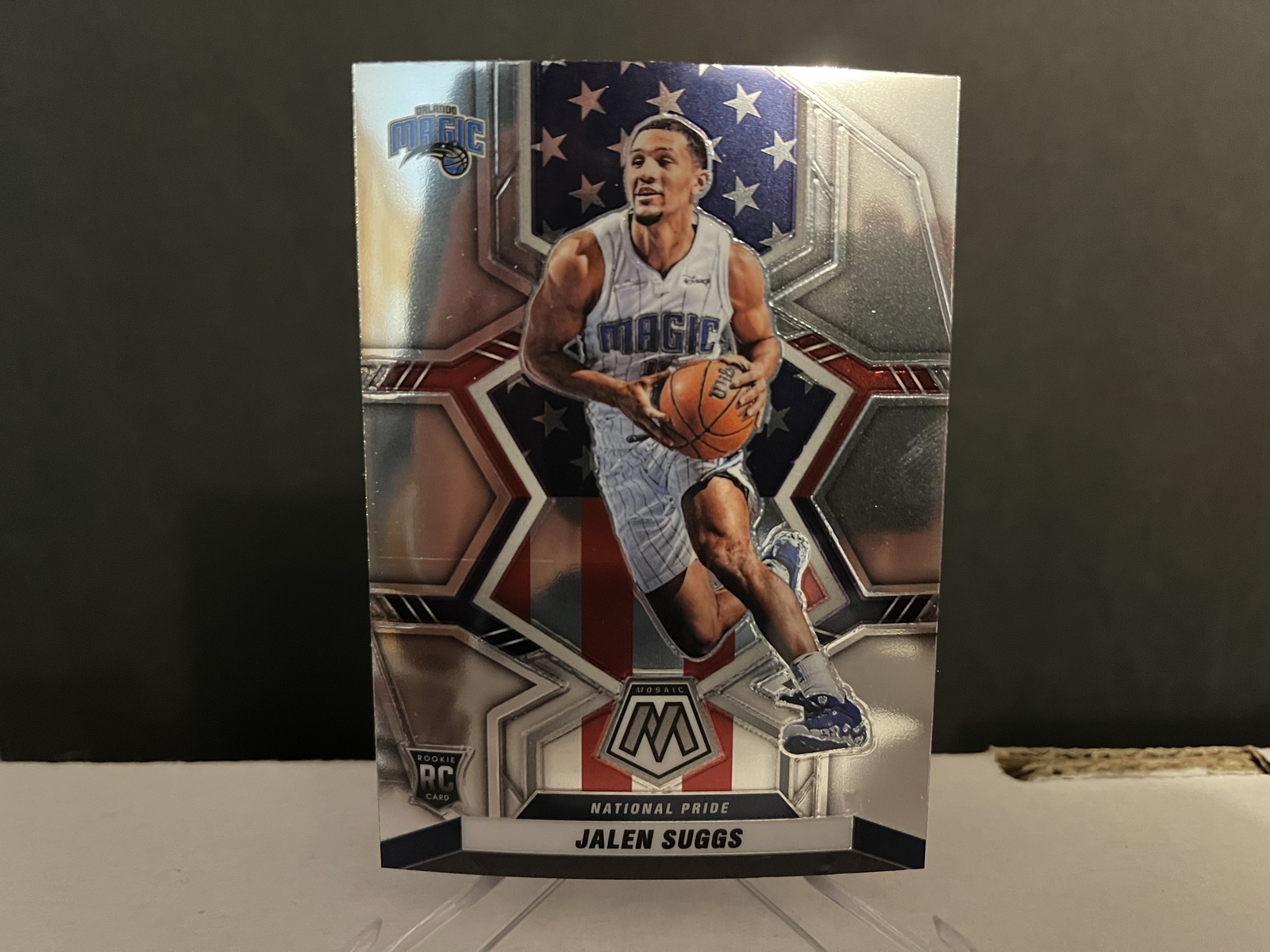 2021-22 NBA Panini Mosaic Basketball Jalen Suggs #256 National Pride Rookie Card