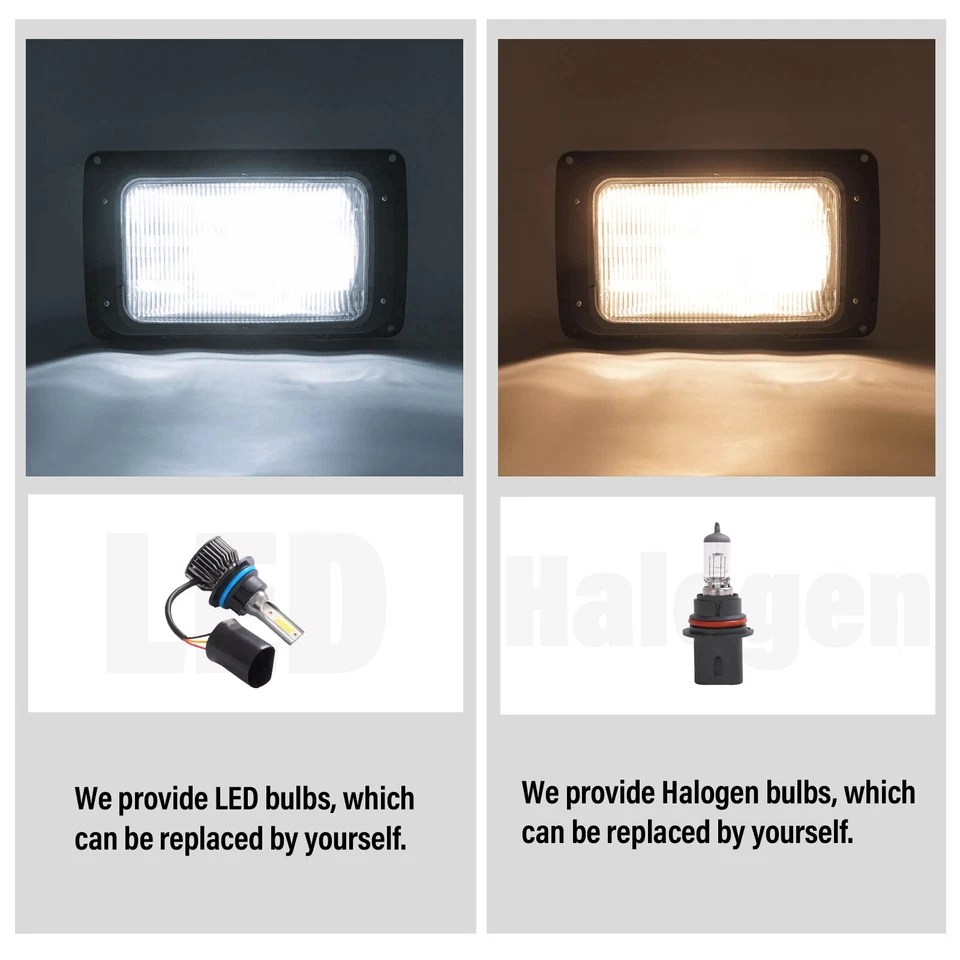 Faros laterales izquierdo derecho con bombilla LED para camiones Mack CH613 SFA 1990-2017 Foto 3 de 4