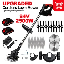 2500W Cordless Weed Eater Electric Brush Cutter Lawn Edger Grass String Trimmer