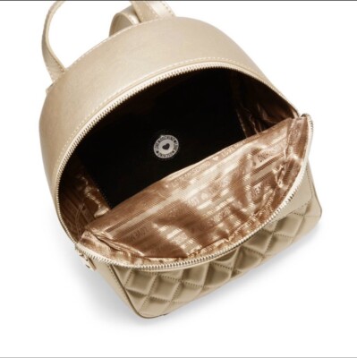 Love Moschino Quilted Faux Leather Backpack Metallic Silver‎ Love Moschino Women main image 2