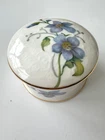 Crown Staffordshire Fine Bone China Trinket Pill Box Bluebells - Immaculate