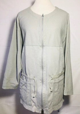 Russ Womens Light Zipper Jacket With Drawstring Size XL
