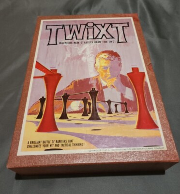 Vintage 1962 TWIXT Board Game Bookshelf Chess Style Strategy Board Game Pegs