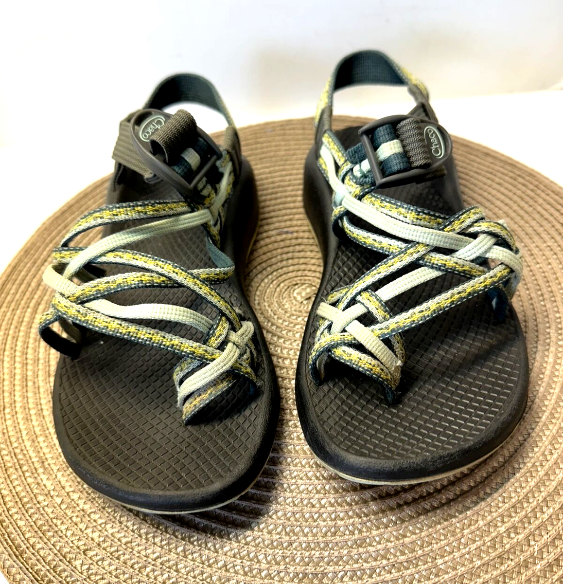 Chaco Sandals Green J10506 Women's Sz 6 ZX Yampa Strappy Toe Loop