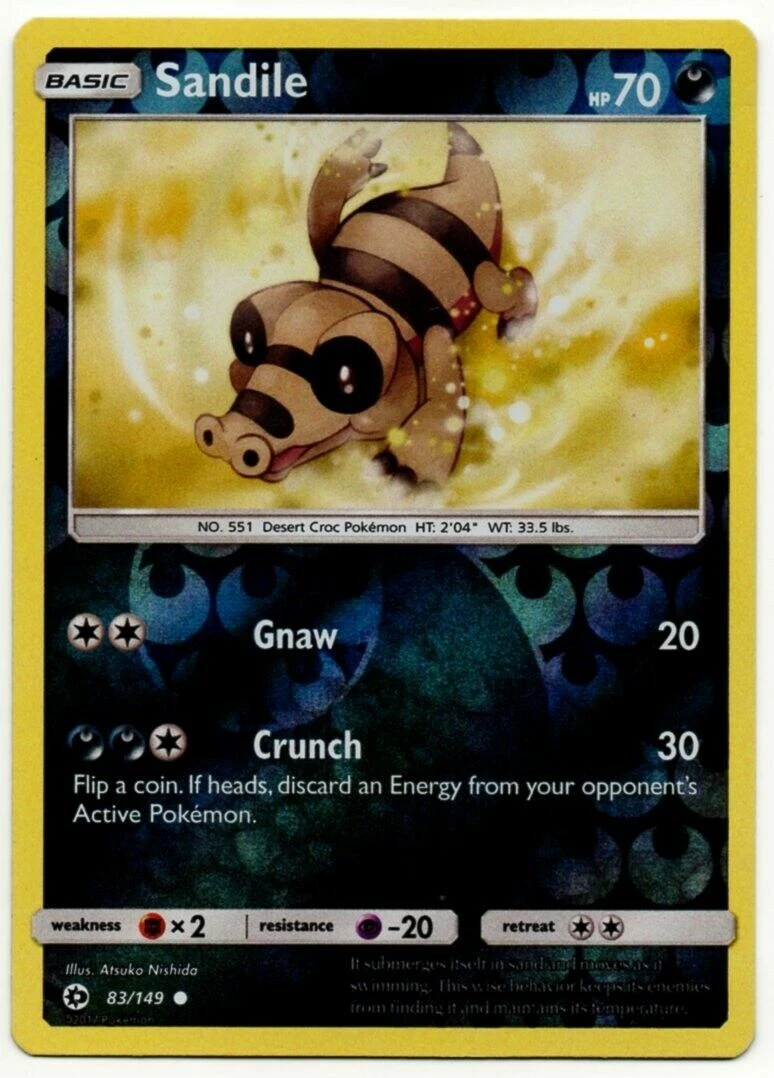 Pokémon Sandile 83/149 | 1 CARD + FREE PROTECTOR O1 | eBay