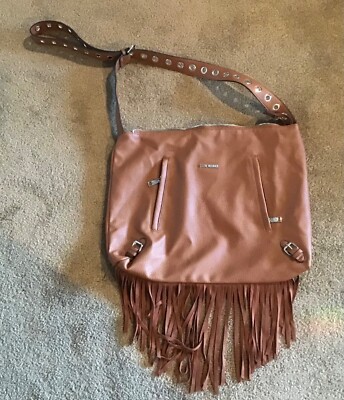 Steve Madden Crossbody Large Fringe Bag Adjustable Strap
