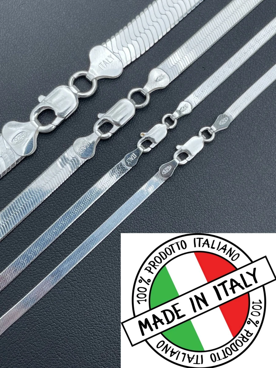 Silver herringbone shop chain necklace
