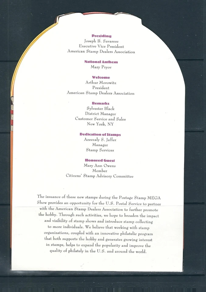 USA SC # 2911 Juke Box  . Ceremony Program FDC . USPS - Image 3 of 3