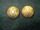 2 Non Dug Civil War Eagle Coat Button Possibly Gilded Horstmann Back Mark