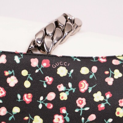 38.5 NEW $890 GUCCI X LIBERTY COLLECTION Blue FLORAL BIRD PRINT
