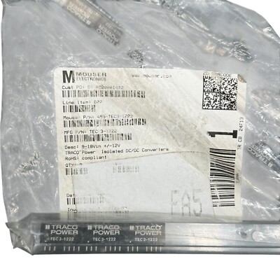 [12 Stück] TEC 3-1222 TRACO Power Isolated DC/DC Converter 9-18Vin +/-12V 3W ...
