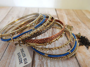 Free People Bracelet Bangles 9 Pieces Multi Designs Charms Tassels Boho 2 Ebay