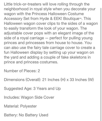 Princess Royal Carriage Wagon Halloween Kit - Picture 4 of 4