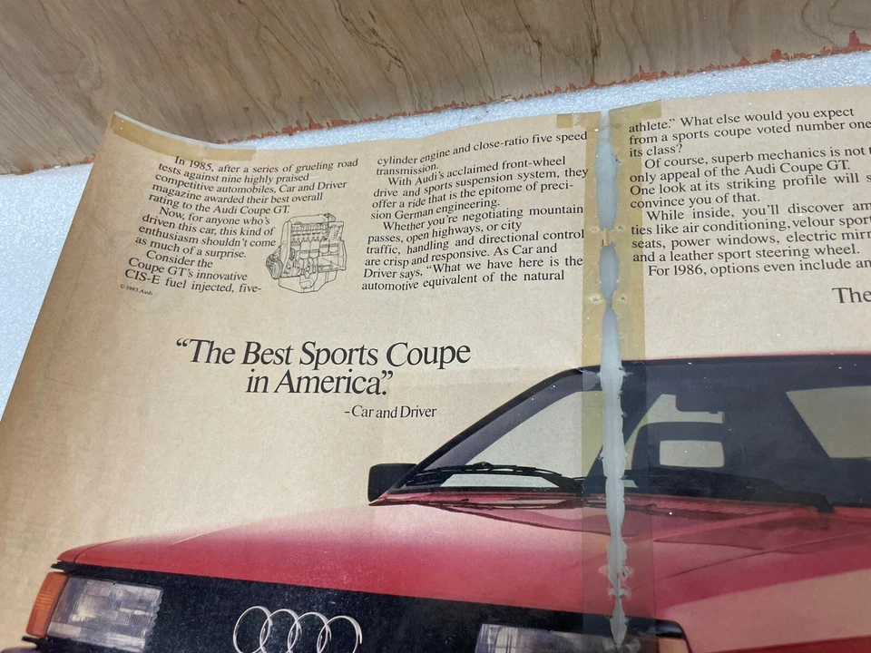 REVISTA PUBLICITARIA IMPRESA AUDI COUPE GT PUBLICIDAD MEJOR CUPÉ DEPORTIVO DE AMÉRICA Foto 3 de 4