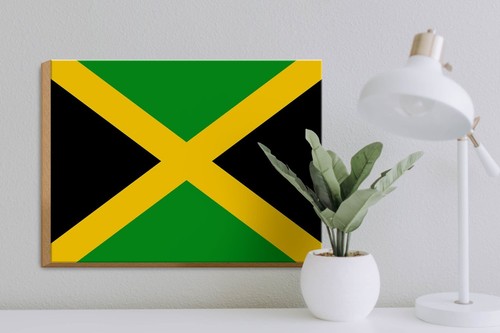 Holzschild Flagge Jamaikas 40x30 cm flag of Jamaica Holz Deko Schild wooden sign - Picture 4 of 5