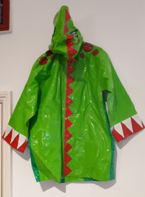 Briers Dinosaur Dragon Rain Coat Waxed Jacket Mackintosh Kids Size