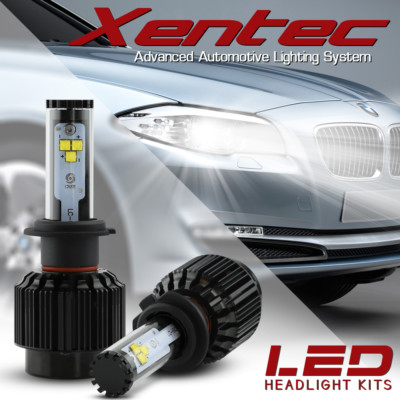 XENTEC LED HID Headlight kit 388W 38800LM 9006 6000K for 1990-1997