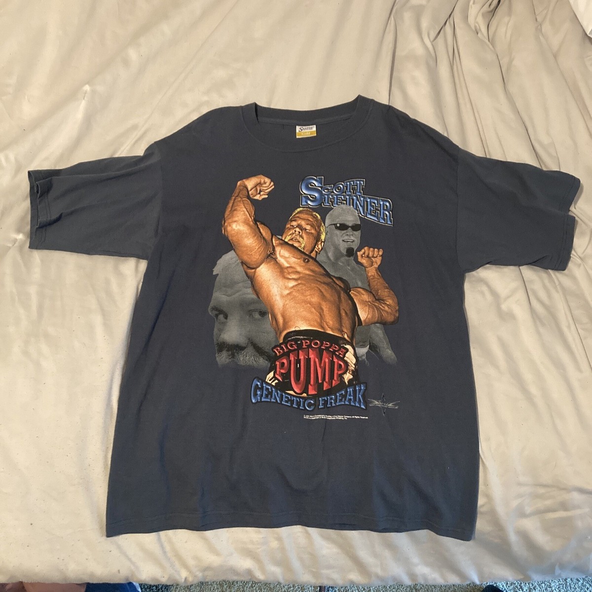 VTG Poppa Pump Scott Steiner WCW Wrestling T-Shirt Mens Size XL