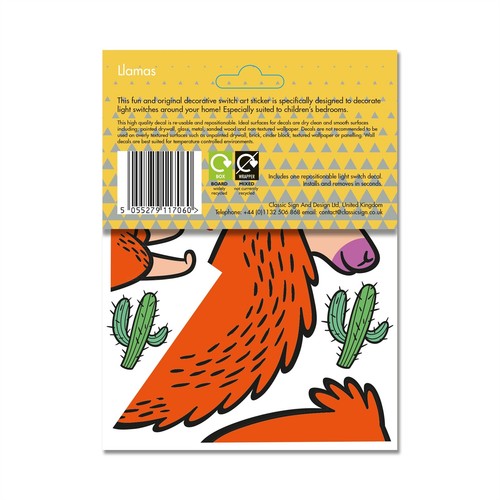 Light Switch Art Stickers - Llamas - Picture 3 of 3