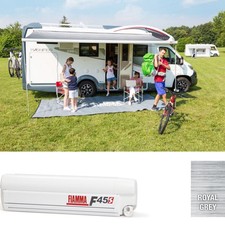 Fiamma Polar White F45s 450 Awning Royal Grey Fabric