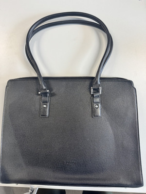 L.credi Handtasche Damen, schwarz, Maße: 40 cm x 30cm, Business, Aktentasche,