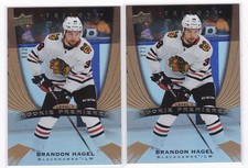 2020-21 Upper Deck Trilogy BRANDON HAGEL #65 Premieres ROOKIE RC Card #D /999. rookie card picture