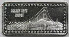 Golden Gate Bridge Wonders of America III The Hamilton Mint .999 Silver Bar 1 oz