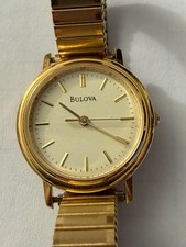 vintage Bulova gold-tone quartz timepiece