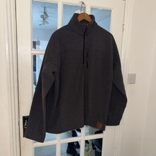HARVEY PARKER GREY 1/4 ZIP UP FLEECE XL