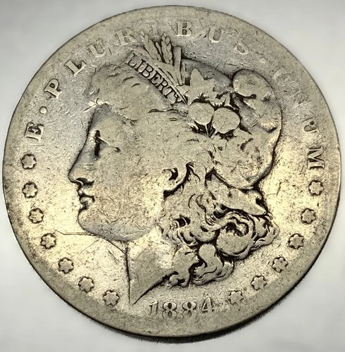 1884-S Morgan Silver Dollar Lowball Good San Francisco Mint -2364