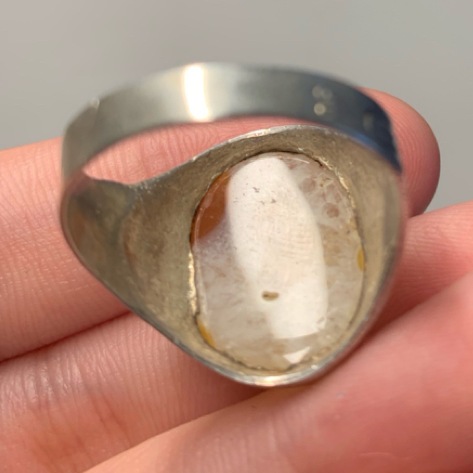 Stunning Vintage Solid Silver Ring Beautiful Uniq… - image 4