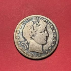 (1) Beautiful Toned Antique 1914-S Barber Half Dollar VG-VERY GOOD SOME GRAFITTI