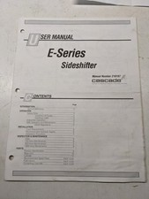 CASCADE FORKLIFT ATTACHMENT USER MANUAL E-SERIES SIDESHIFTER 218197