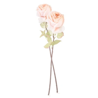 2Pcs Lifelike Artificial Roses Beige Decorative Rose for Photo Prop - Imagen 1 de 4