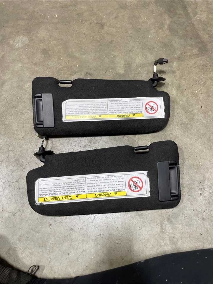 Juego de pares de parasoles laterales para conductor y pasajero Infiniti G35 2003-2004 pintado negro Foto 3 de 4