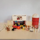 Vintage Fisher-Price Play Family Farm Barn Silo Animals Figures Extras #915