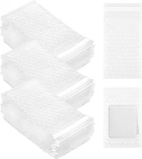 300Pcs Bubble Wrap Bags 4 x 6 Inch Clear Out Self Sealing Bubble... 