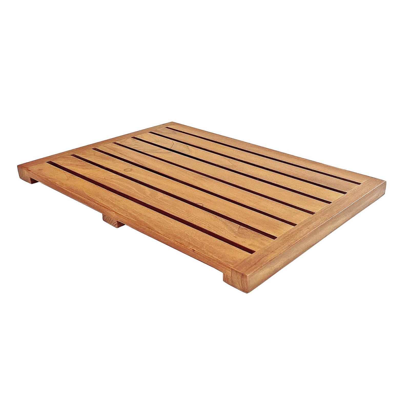 Asta Select Solid Teak Bathroom Floor Mat for Shower Spa or Door