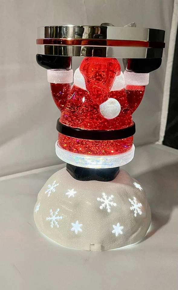 Candelabro globo de agua Bath and Body Works 2022 Light Up Sparkle Santa Foto 3 de 4