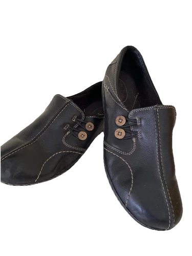 Clarks Pieghevole #61634 Pelle Nera Donna 10M Qualità Comfort