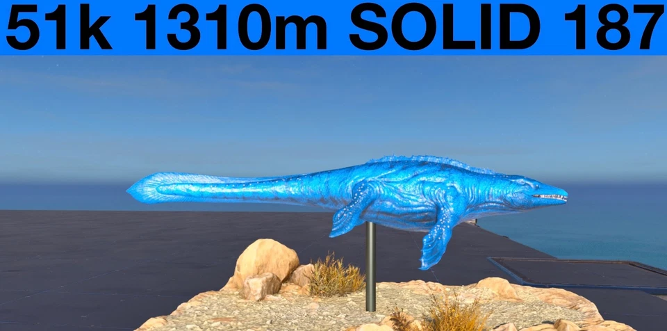TOP STATS 1310 Melee Mosasaurus Solid 187 Ark Survival Ascended ASA PVE Mosa