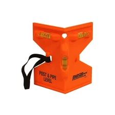 Johnson 175-O Plastic Orange 3-Vial Nonmagnetic Post and Pipe Level