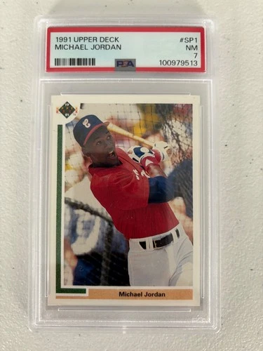 1991 UPPER DECK BASEBALL #SP1 MICHAEL JORDAN PSA 7 NM