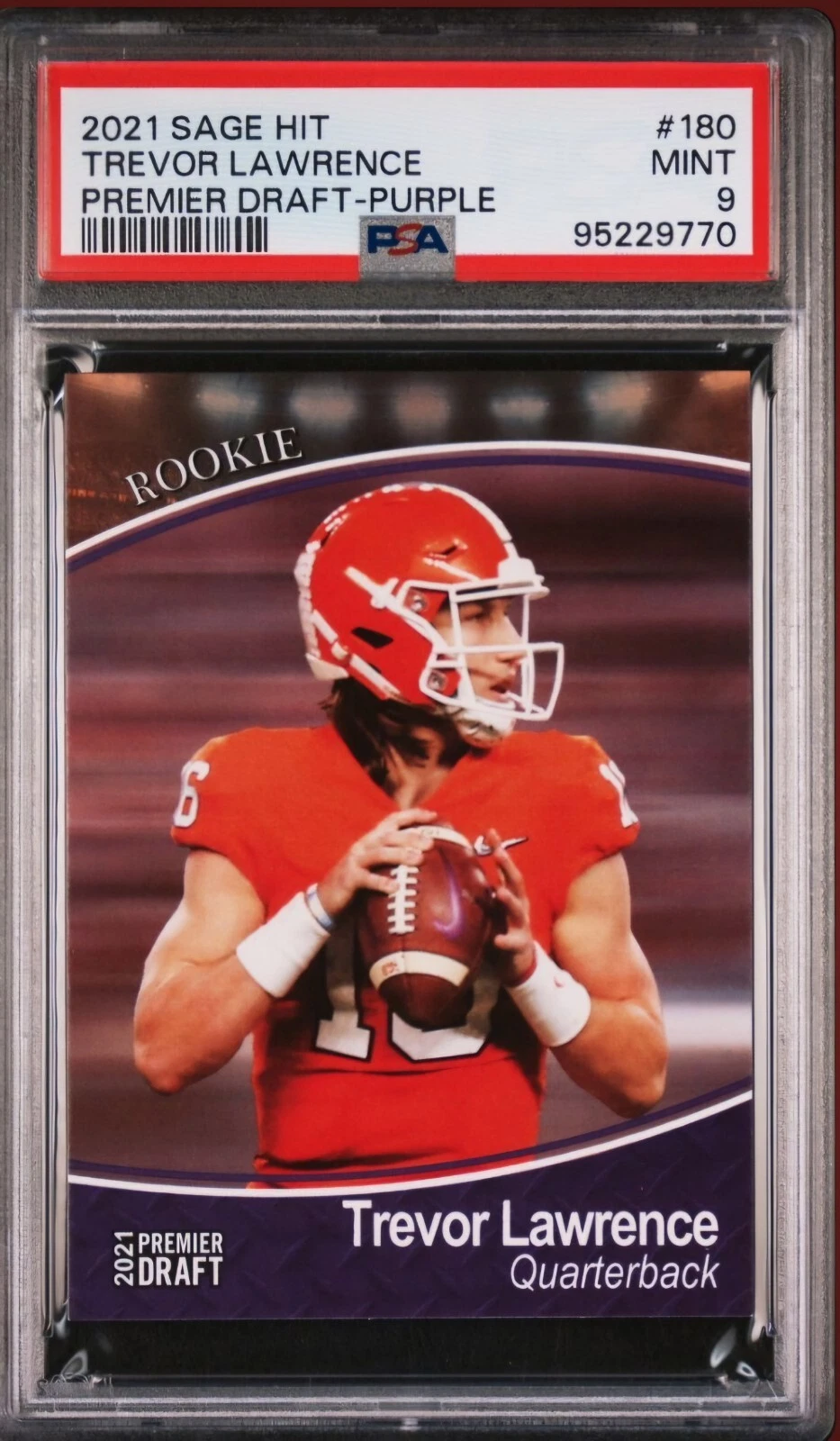 Trevor Lawrence Sage Hit Premier Draft #180 Purple