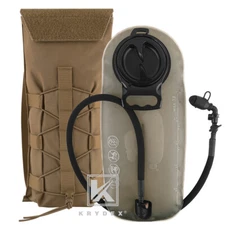 KRYDEX 3L Water Bladder Tactical Hydration Carrier MOLLE Pack Panel Coyote Brown