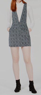 black corduroy overall dress