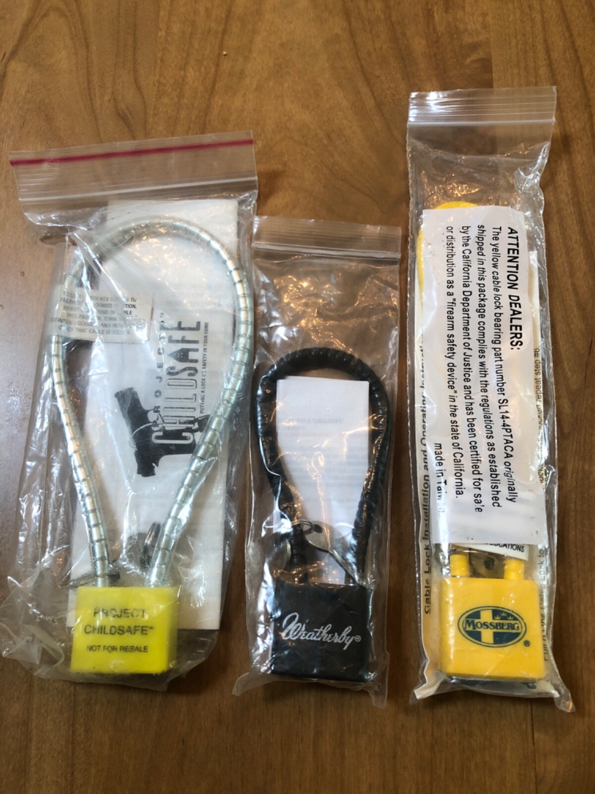Cable Gun Locks lot of 3 Weatherby, Mossberg, Heritage eBay